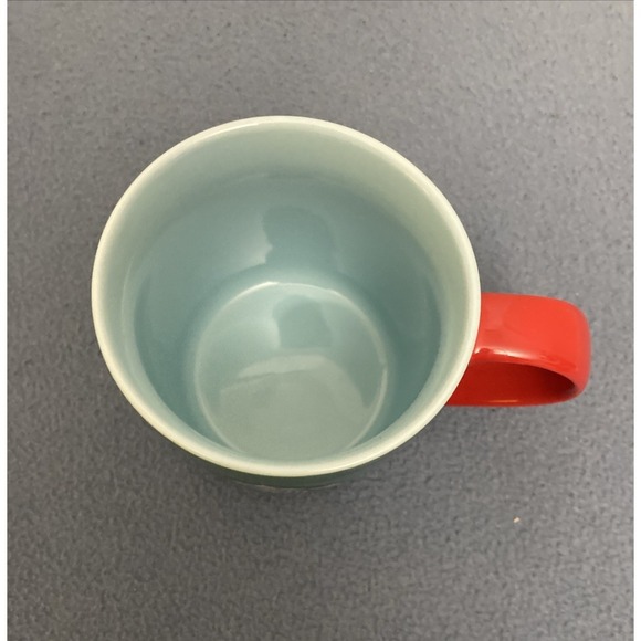 Starbucks Christmas 2024 Blue/Green 11 fl oz Mug w/Red Handle & Green Logo - Picture 7 of 10